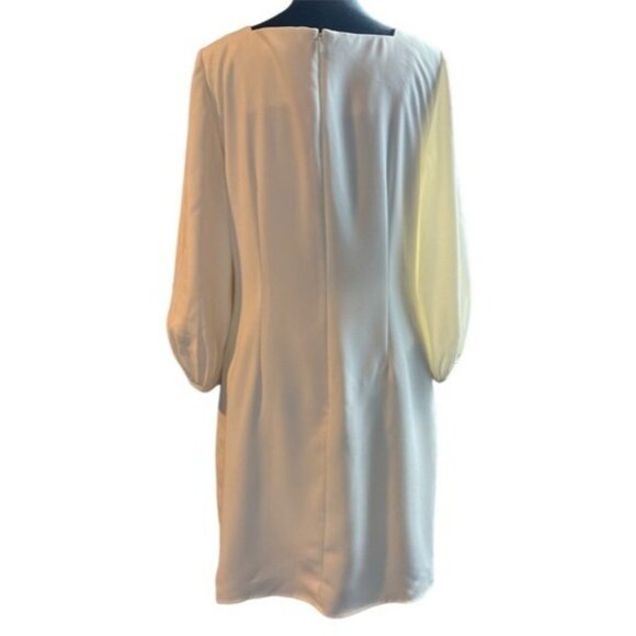 Amanda Uprichard New York Cream White Long Sleeve Dress Size S - Picture 2 of 5